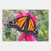 三蝶の花かわいらし咲 ラッピングペーパーシート (正面3)