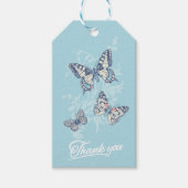三蝶スケッチライトブルー感謝していユー ギフトタグ (正面)