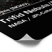 三裂星雲（メシエ20） – スピッツァー望遠鏡 ポスター (角)