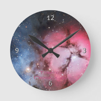 三裂星雲、中間16号 – 創造の柱 ラウンド壁時計