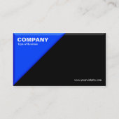 三角のコーナー- 3d効果-青および黒 名刺 (裏面)