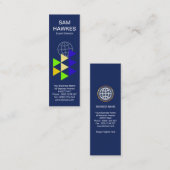 三角カラフル形の転送グローバル読み込み書き出し スキニー名刺 (正面/裏面)