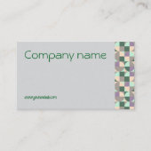 三角グリーンターコイズグレーQR名刺 名刺 (正面)