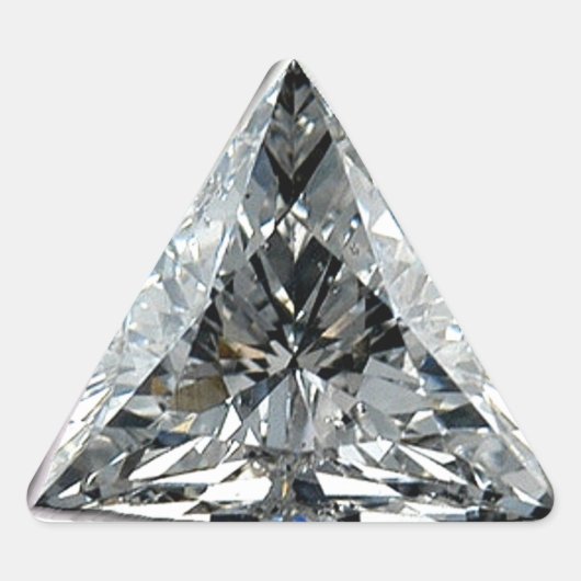 三角ダイヤモンドプリントステッカー 三角形シール (正面)