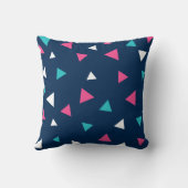 三角パーソナライズされた形紙吹雪装飾用クッション クッション (裏面)