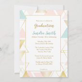 三角フレーム写真 卒業招待状 招待状 (裏面)