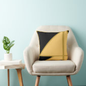 三角マスタードシンプル金ゴールドユニークエレガント クッション (椅子)