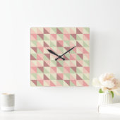三角モザイク時計 スクエア壁時計 (ホーム)