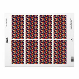 三角モダン形キルト ラベル