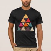 三角モダン形キルト Tシャツ (正面)