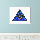 三角印の青と神の目 キャンバスプリント (インサイチュ (ウッドフロア))