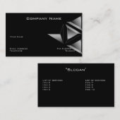 三角名刺 | プレミアム | ブラックデザイン 名刺 (正面/裏面)