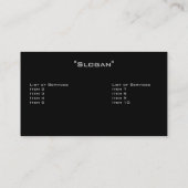 三角名刺 | プレミアム | ブラックデザイン 名刺 (裏面)