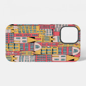 三角幾何学模様: カラフルな抽象的背景 iPhoneケース (裏面横)