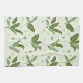 三角形が付いているバナナの葉 キッチンタオル (横)