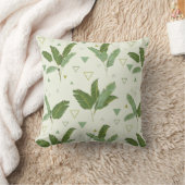 三角形が付いているバナナの葉 クッション (ブランケット)