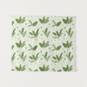 三角形が付いているバナナの葉 タペストリー (正面(横))