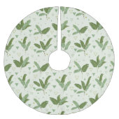 三角形が付いているバナナの葉 ブラッシュドポリエステルツリースカート (正面)