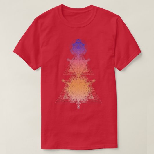 三角形すごい図形グラデーション Tシャツ (デザイン正面)