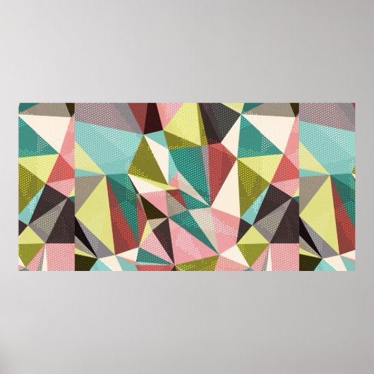 三角形とカラフルgeを持つ抽象芸術背景 ポスター (正面)