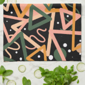 三角形と円 キッチンタオル (折り畳み)