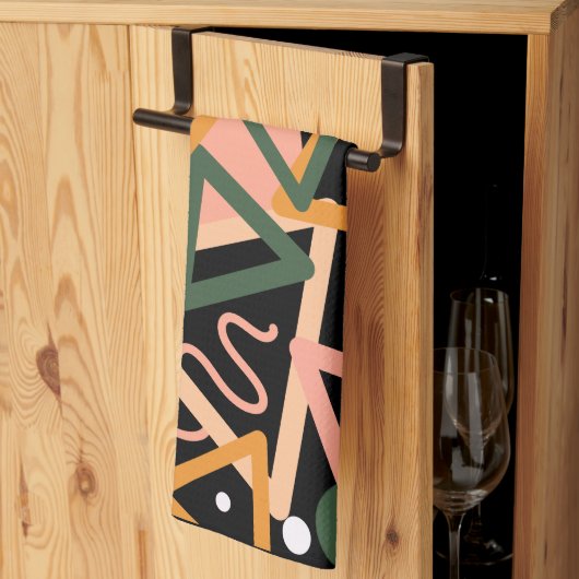 三角形と円 キッチンタオル (三つ折り)