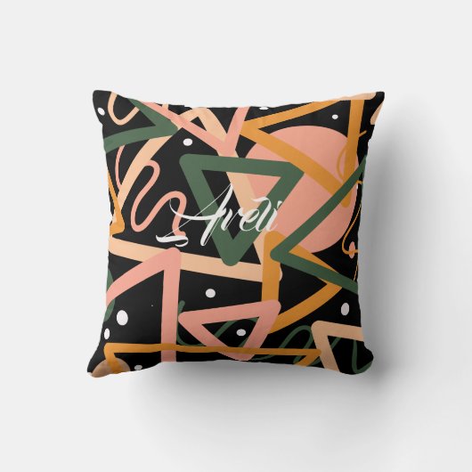 三角形と円 クッション (裏面)