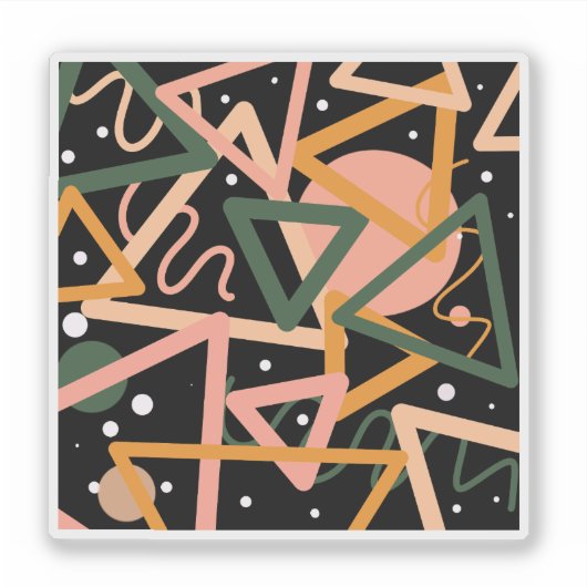 三角形と円 シール (正面)