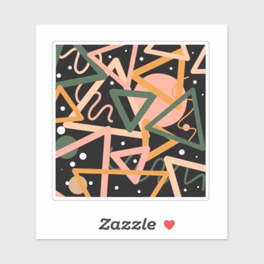 三角形と円 シール (シート)