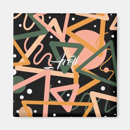 三角形と円 マグネット (正面)