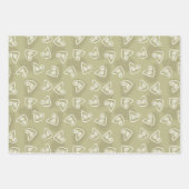 三角形と抽象芸術の折り返し紙 ラッピングペーパーシート (正面)