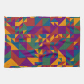 三角形と正方形の基本ジオメトリ キッチンタオル (横)