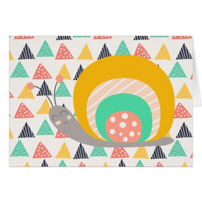 三角形にハッピースカタツムリ (正面横)