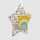 三角形にハッピースカタツムリ オーナメント (正面)