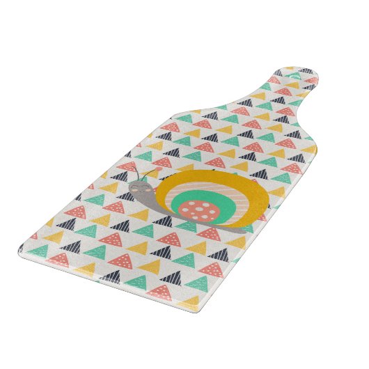 三角形にハッピースカタツムリ カッティングボード (角)