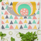 三角形にハッピースカタツムリ キッチンタオル (折り畳み)