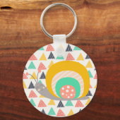 三角形にハッピースカタツムリ キーホルダー (正面)