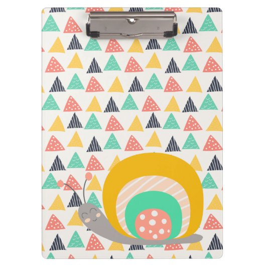 三角形にハッピースカタツムリ クリップボード (正面)