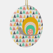 三角形にハッピースカタツムリ セラミックオーナメント (右)