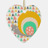 三角形にハッピースカタツムリ セラミックオーナメント (右)