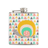 三角形にハッピースカタツムリ フラスク (正面)