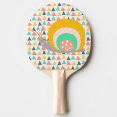 三角形にハッピースカタツムリ 卓球ラケット (正面)