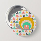 三角形にハッピースカタツムリ 缶バッジ (正面&裏面)