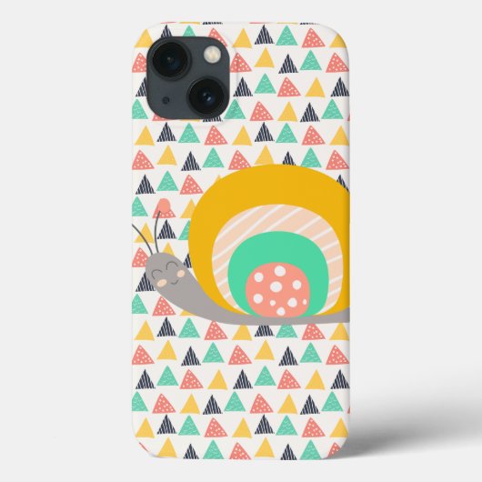 三角形にハッピースカタツムリ Case-Mate iPhoneケース (裏面)