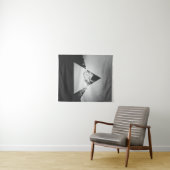 三角形に鏡像化された幾何学的な山 タペストリー (インサイチュ(横))