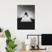 三角形に鏡像化された幾何学的な山 ポスター (ホームオフィス)