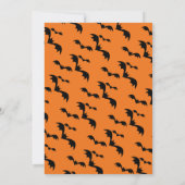 三角形のこうもりとクモのウェブ大人ハロウィーン 招待状 (裏面)