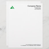 三角形のシェイプ03 – 草の緑 レターヘッド (正面/裏面)