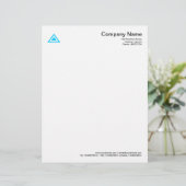 三角形のシェイプ – Sky Blue レターヘッド (スタンド正面)