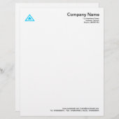 三角形のシェイプ – Sky Blue レターヘッド (正面/裏面)